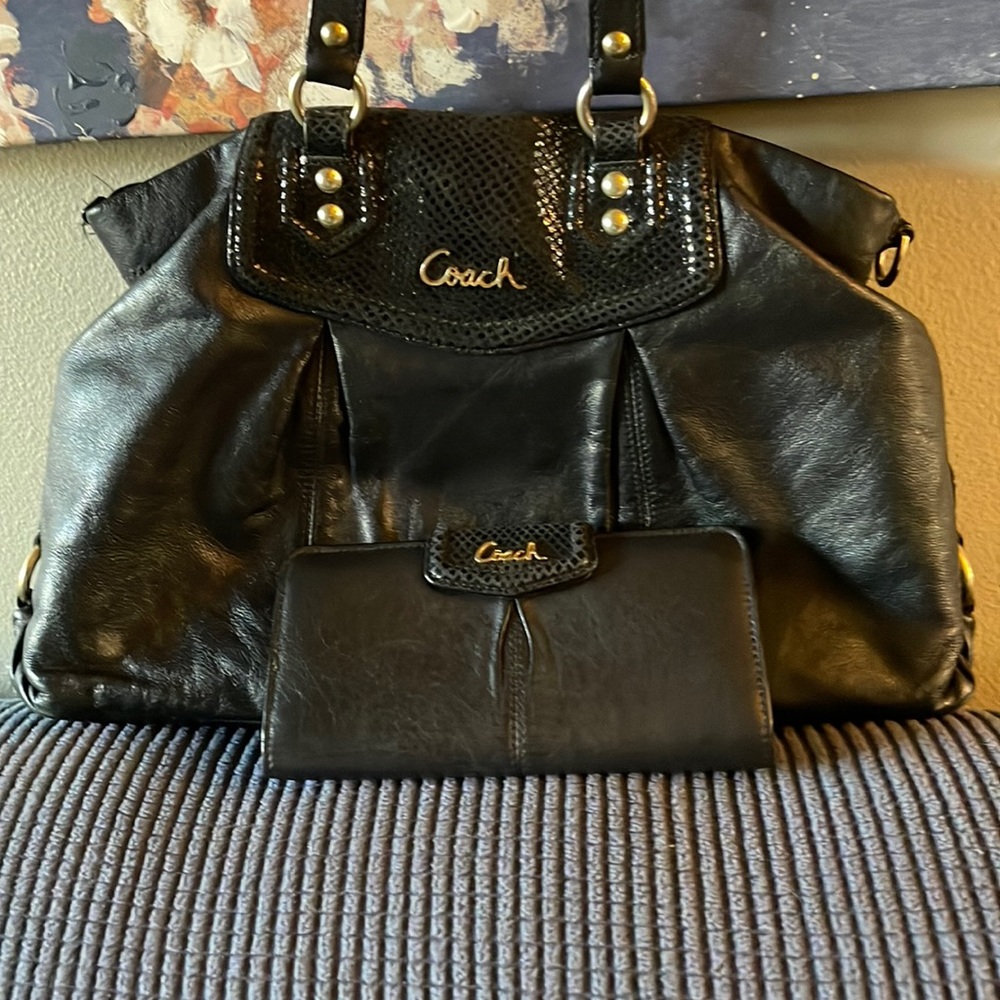 Coach bag and matching wallet